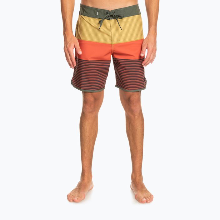 Мъжки къси панталони за плуване Surfsilk Tijuana 18", жълто-оранжеви EQYBS04778-CQY6 2