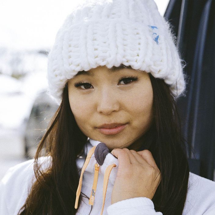 Дамска шапка за сноуборд ROXY Chloe Kim Beanie bright white 8