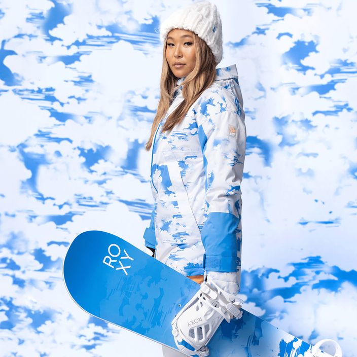 Дамско яке за сноуборд ROXY Chloe Kim лазурно сини облаци 8