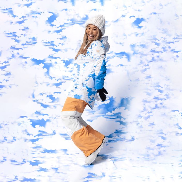 Дамско яке за сноуборд ROXY Chloe Kim лазурно сини облаци 12