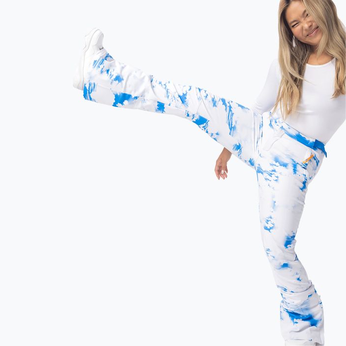 Дамски панталони за сноуборд ROXY Chloe Kim лазурно сини облаци 4