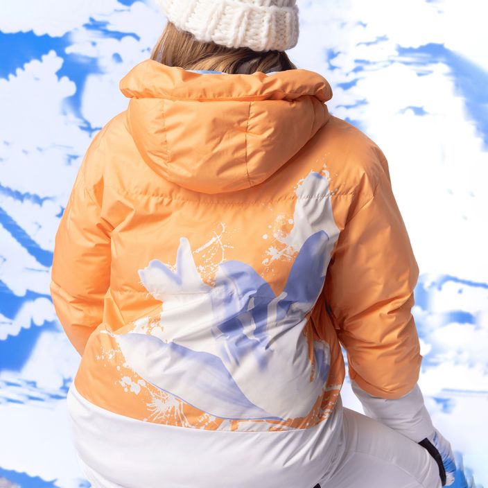 Дамско яке за сноуборд ROXY Chloe Kim Puffy mock orange 8