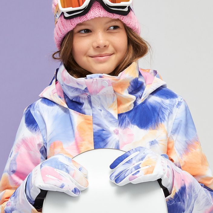 Детски ръкавици за сноуборд ROXY Jetty Girl bright white pansy rg 4