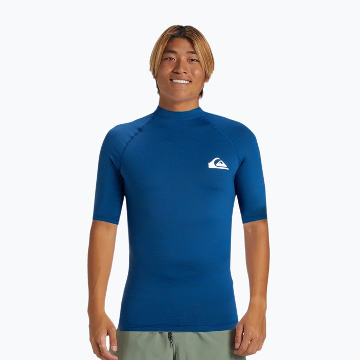 Quiksilver Everyday UPF50 monaco blue heather мъжка тениска за плуване