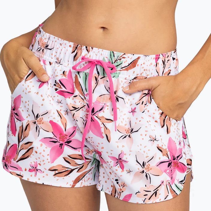 Дамски къси панталони за плуване ROXY Wave Printed 2 white happy tropical 2