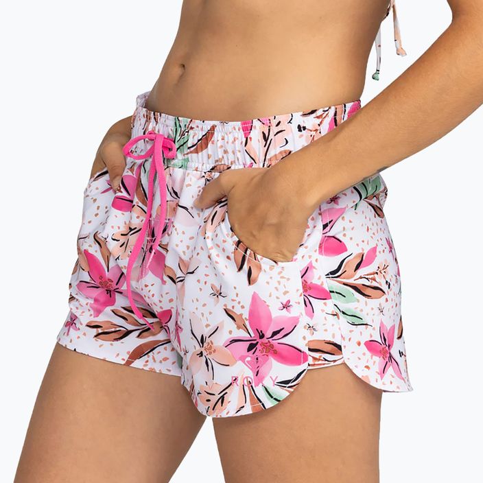 Дамски къси панталони за плуване ROXY Wave Printed 2 white happy tropical 5