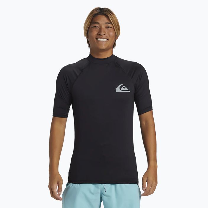 Quiksilver Everyday UPF50 черна мъжка тениска за плуване