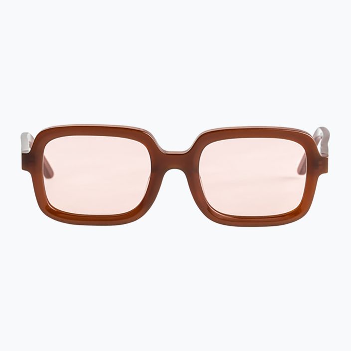 Дамски слънчеви очила ROXY Albahia с лъскав цвят корен бира/розово 2