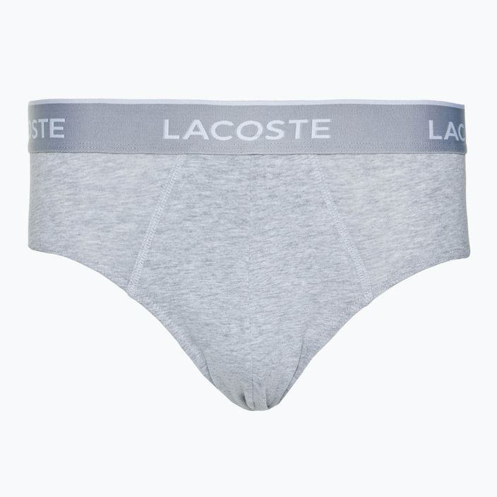 Мъжки слипове Lacoste 8H3472 3 чифта черен/бял/сребърен порцелан 3