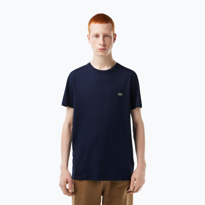 Мъжка тениска Lacoste TH6709 тъмно синьо