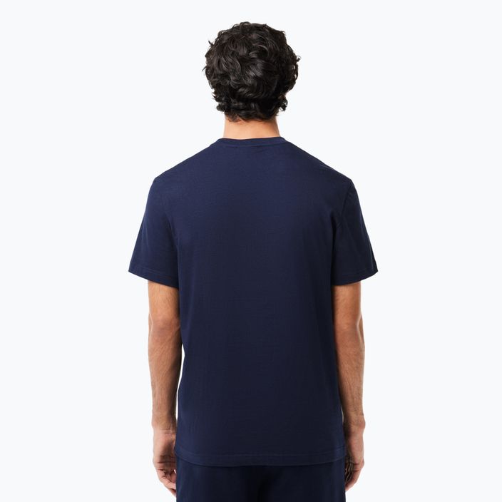 Мъжка тениска Lacoste TH1285 тъмно синьо 2