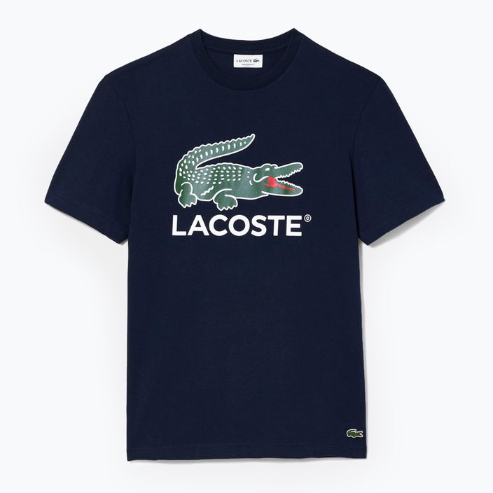 Мъжка тениска Lacoste TH1285 тъмно синьо 5