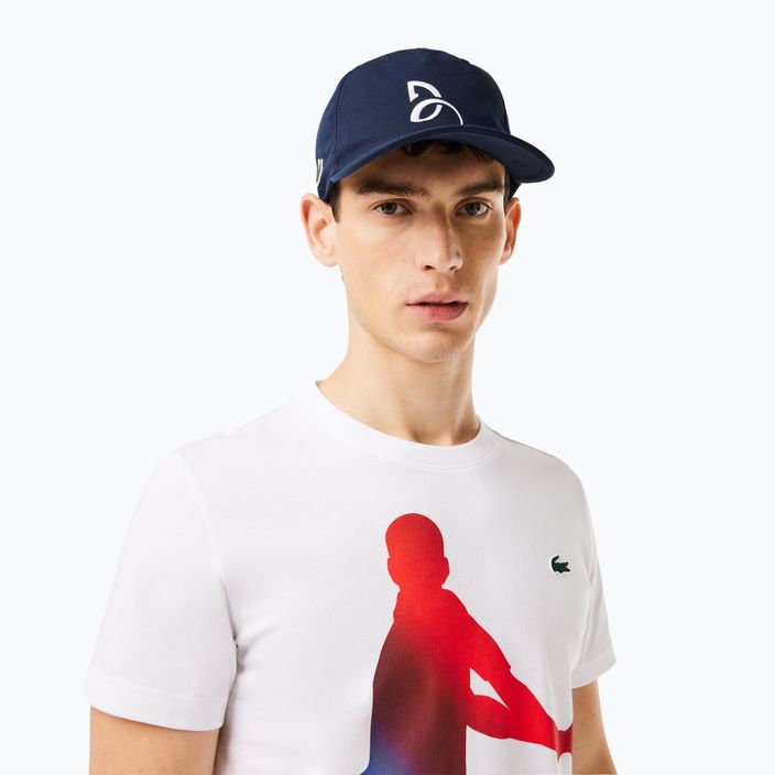 Lacoste Tennis X Novak Djokovic комплект бяла тениска и шапка 3