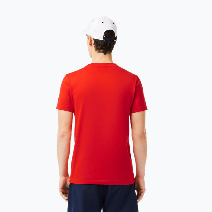 Lacoste Tennis X Novak Djokovic комплект риза и шапка с червен касис 2