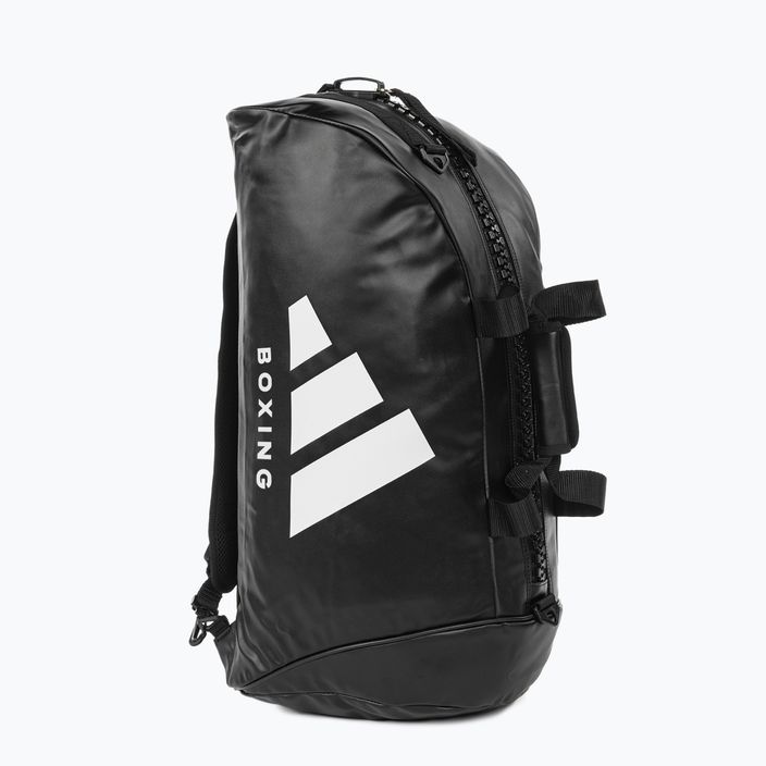 adidas 2 в 1 Boxing M черно-бяла тренировъчна чанта 2