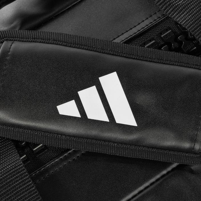 adidas 2 в 1 Boxing M черно-бяла тренировъчна чанта 6