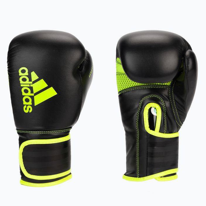 adidas Hybrid 80 боксови ръкавици черни/жълти ADIH80 3