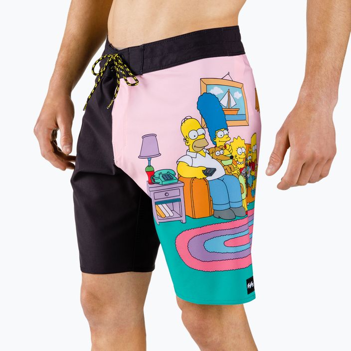 Мъжки къси панталони за плуване Billabong Simpsons Family Couch black