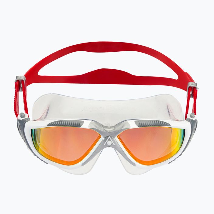 Aquasphere Vista бяла/сребърна/огледално червена титанова маска за плуване MS5050915LMR 2