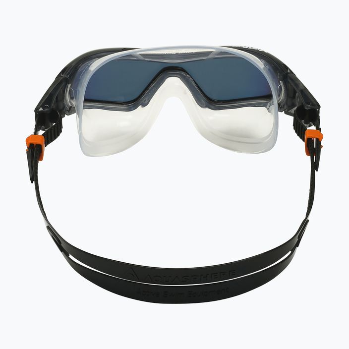 Aquasphere Vista Pro тъмно сива/черна/оранжева титанова маска за плуване MS5041201LMO 9
