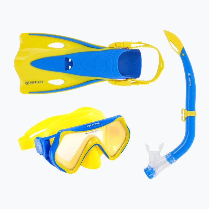 Детски комплект за гмуркане с шнорхел Aqualung жълто и синьо SV1160740SM 14
