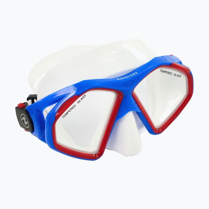 AQUALUNG Hawkeye комплект за гмуркане маска + шнорхел комбинация синьо/червено SC3974006 10