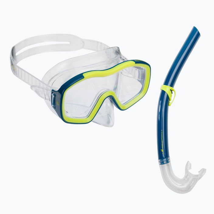 AQUALUNG Raccon комплект за гмуркане маска + шнорхел синьо/жълто SC4000007