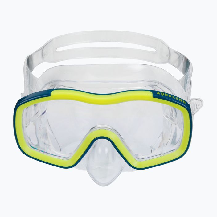 AQUALUNG Raccon комплект за гмуркане маска + шнорхел синьо/жълто SC4000007 3