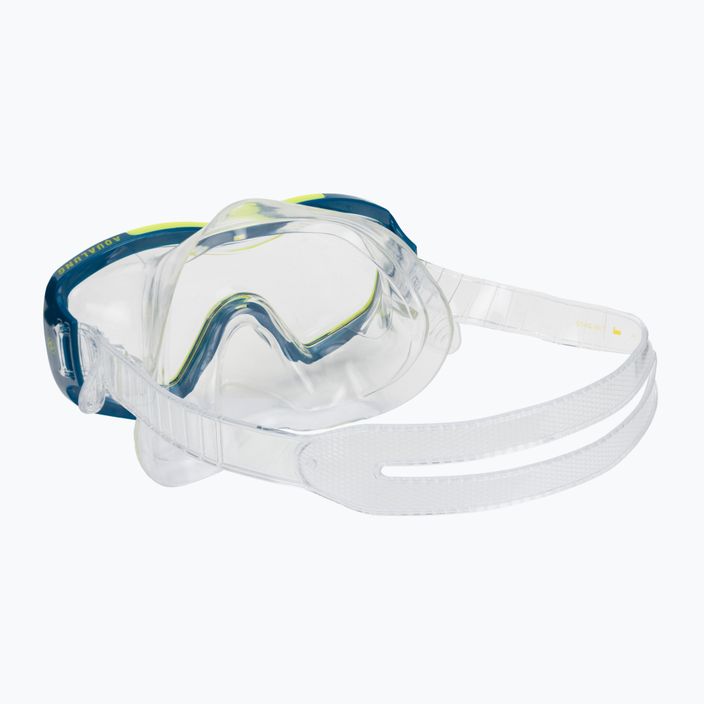 AQUALUNG Raccon комплект за гмуркане маска + шнорхел синьо/жълто SC4000007 5