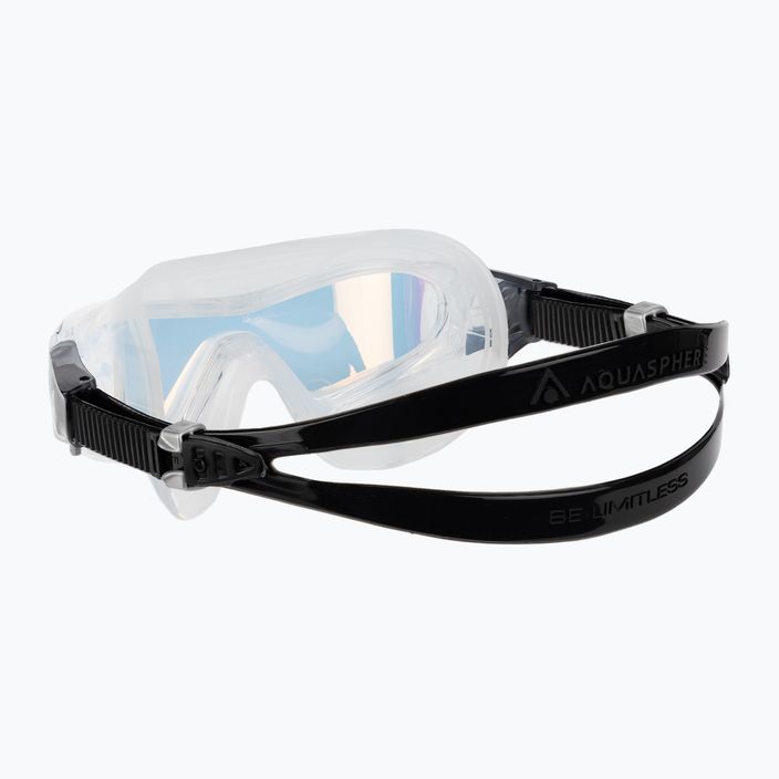 Aquasphere Vista Pro прозрачна/черна/огледална преливаща се маска за плуване MS5040001LMI 4