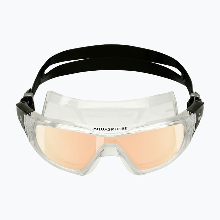 Aquasphere Vista Pro прозрачна/черна/огледална преливаща се маска за плуване MS5040001LMI 7
