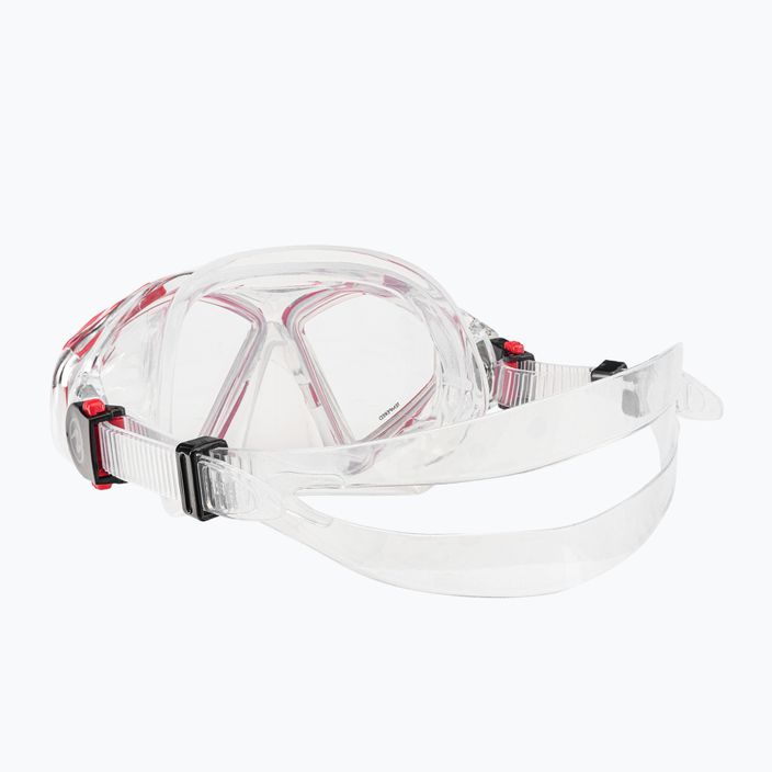 Aqualung Hawkeye прозрачна/червена маска за гмуркане MS5570006 4