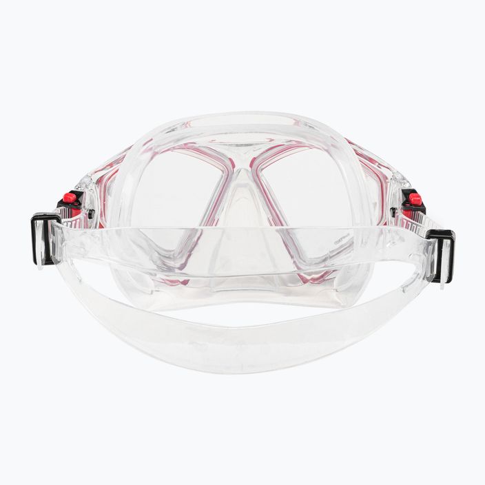 Aqualung Hawkeye прозрачна/червена маска за гмуркане MS5570006 5