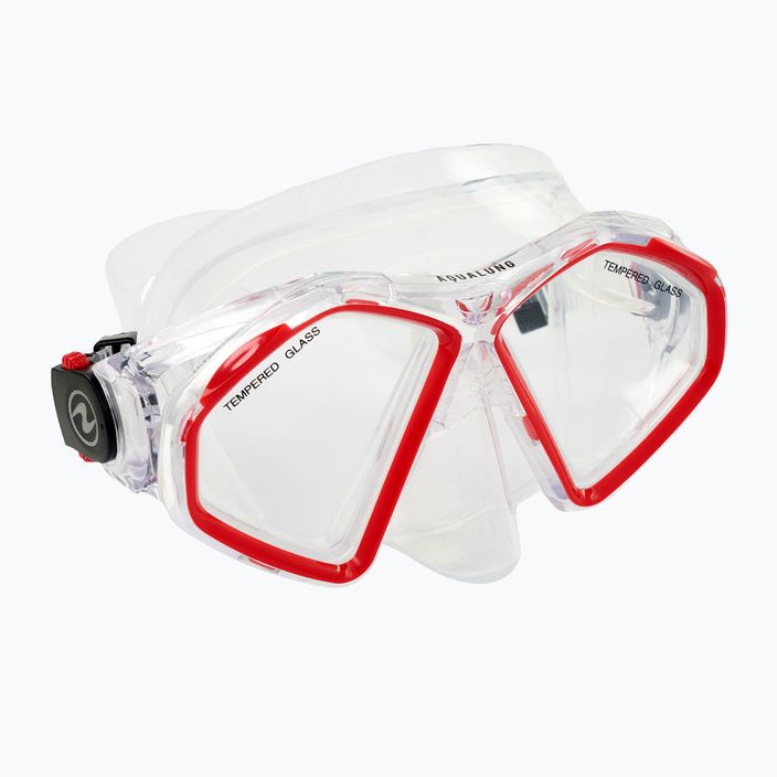 Aqualung Hawkeye прозрачна/червена маска за гмуркане MS5570006 6