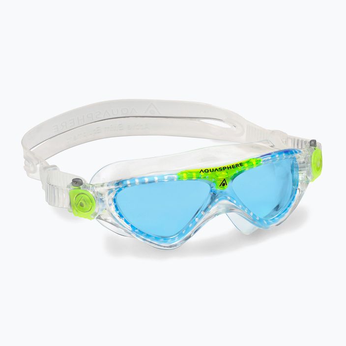Детска маска за плуване Aquasphere Vista прозрачна/яркозелена/синя MS5630031LB 6