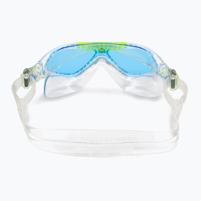 Детска маска за плуване Aquasphere Vista прозрачна/яркозелена/синя MS5630031LB 8