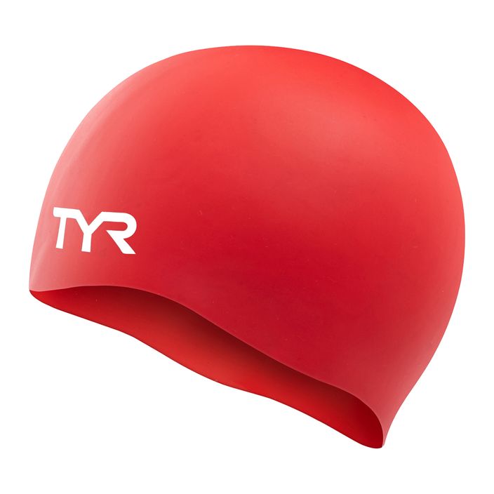 Шапка за плуване TYR Wrinkle Free red 2