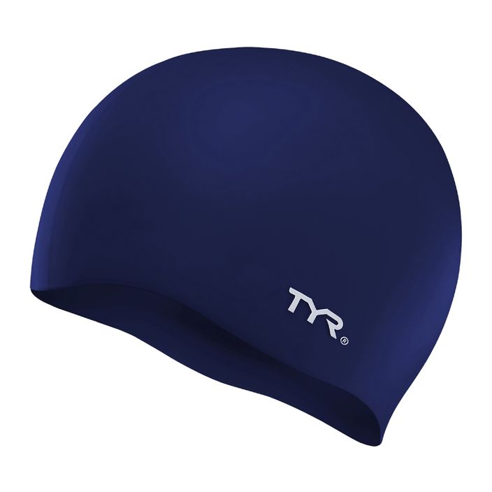 Детска шапка за плуване TYR Wrinkle-Free Silicone navy 2