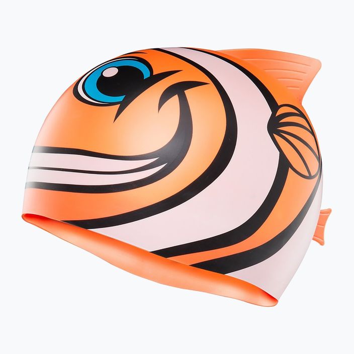 Детска шапка за плуване TYR Charactyr Happy Fish оранжева LCSHFISH 2