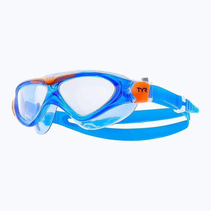 Маска за плуване TYR Rogue clear/blue/orange