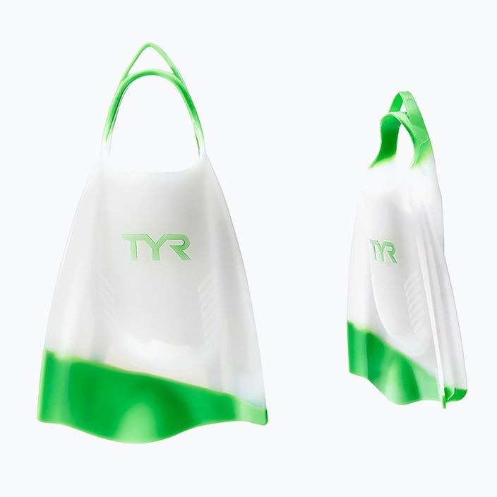 Плавници за плуване TYR Hydroblade в бяло и зелено LFHYD 5
