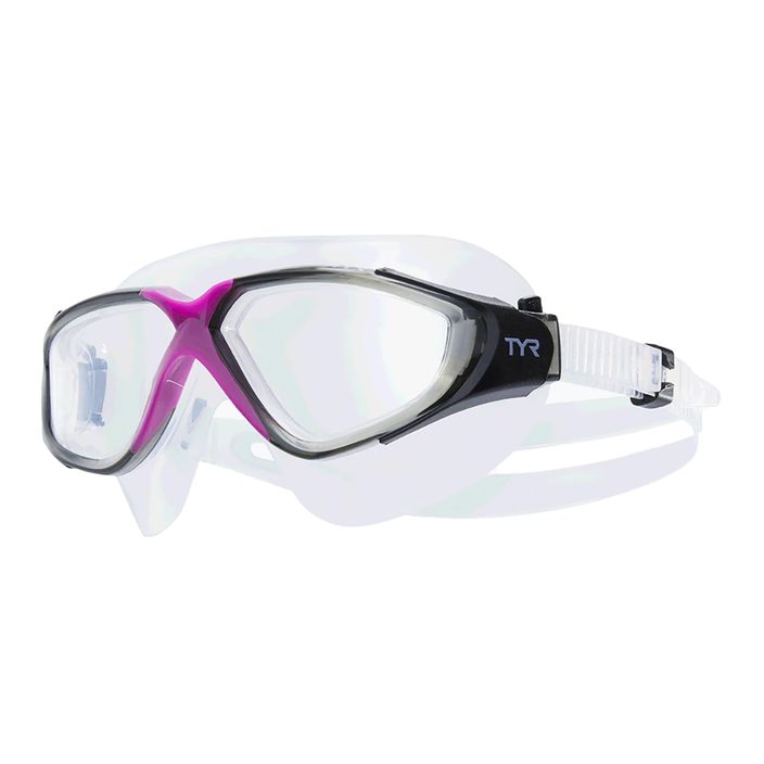 Маска за плуване TYR Rogue clear/purple/grey 2