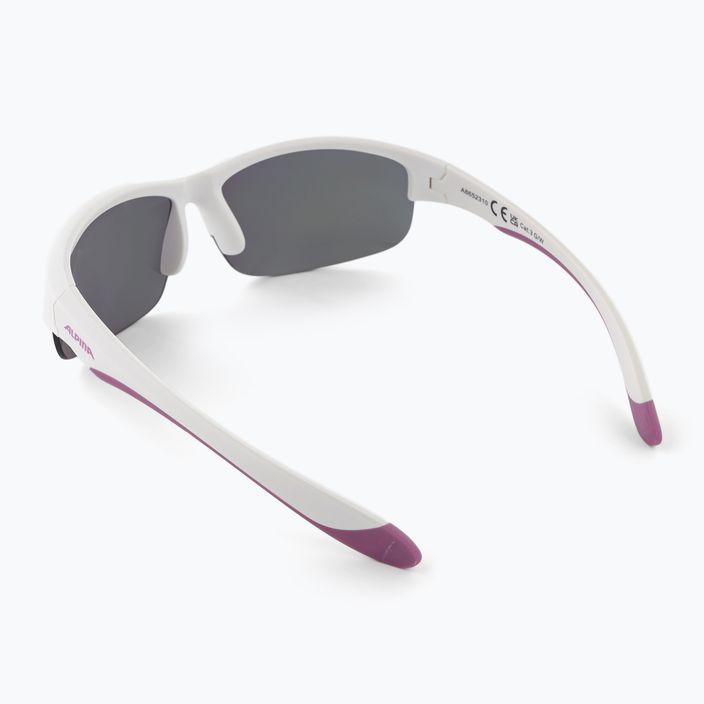Детски слънчеви очила Alpina Junior Flexxy Youth HR бяло лилаво матово/розово огледало 2