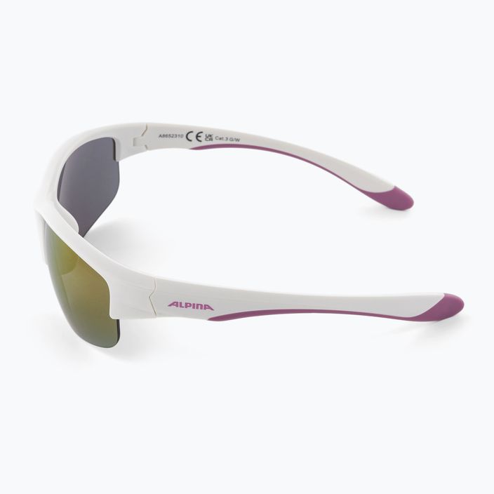 Детски слънчеви очила Alpina Junior Flexxy Youth HR бяло лилаво матово/розово огледало 4