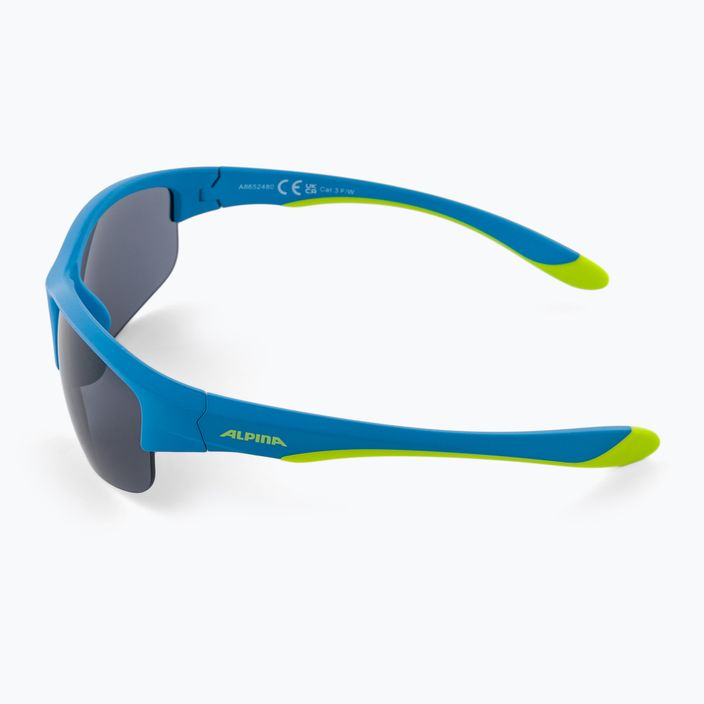 Детски слънчеви очила Alpina Junior Flexxy Youth HR синьо лайм мат/черно 4