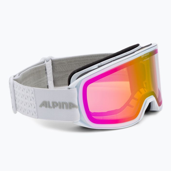 Очила за ски Alpina Nakiska Q-Lite white matt/pink