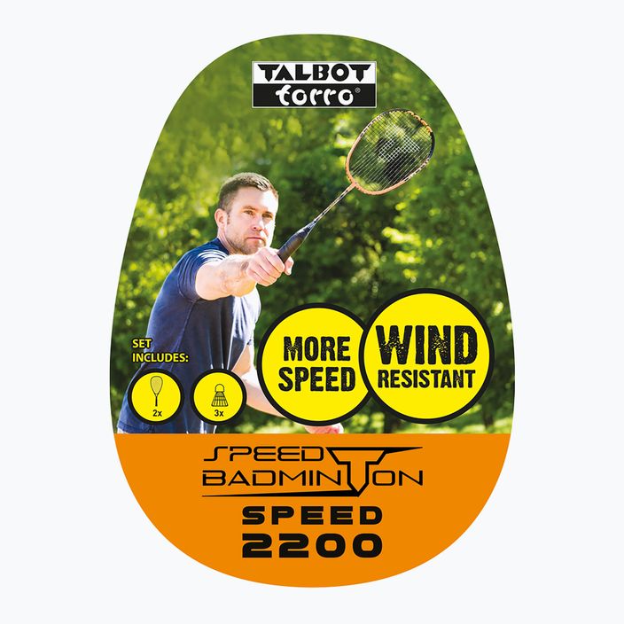 Talbot Torro комплект SpeedРакетка за бадминтон Speed 2200 оранжева 490112 6