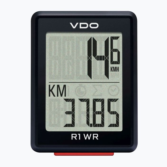 Брояч за велосипеди VDO R1 WR черен 64010