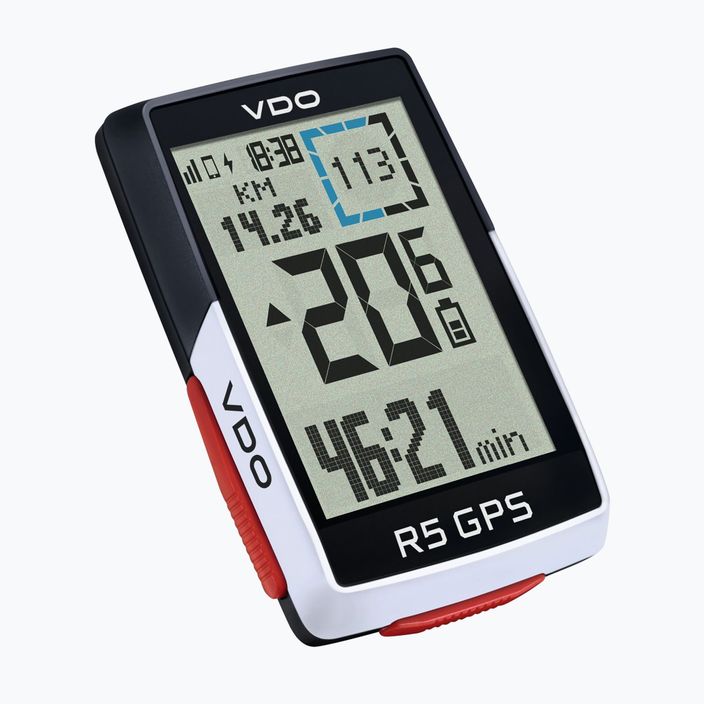 VDO R5 GPS Top Mount-Set велосипеден брояч черно и бяло 64051 2