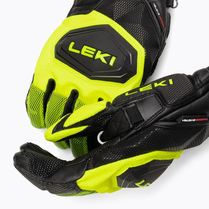 Мъжки ски ръкавици LEKI WCR Venom SL 3D black ice/lemon 4